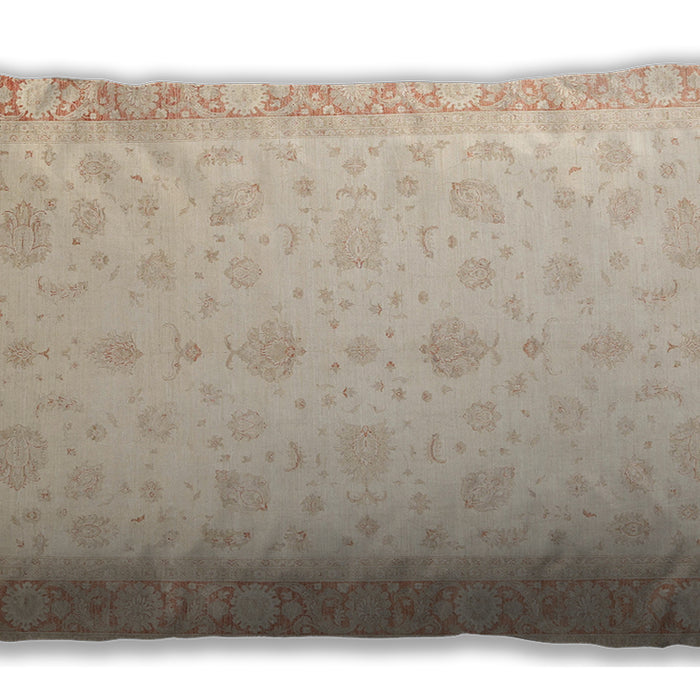 Traditional Classic Rectangular Navajo White Gold Lumbar Throw Pillow, 13 inch by 19 inch, lbtr1443