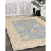 Traditional Dark Gray Oriental Rug in Family Room, tr1444