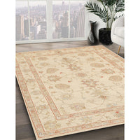 Traditional Khaki Gold Oriental Rug, tr1445