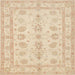 Square Traditional Khaki Gold Oriental Rug, tr1445