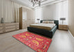 Traditional Red Persian Rug in a Bedroom, tr144