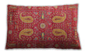 Traditional Classic Rectangular Red Lumbar Throw Pillow, 13 inch by 19 inch, lbtr144