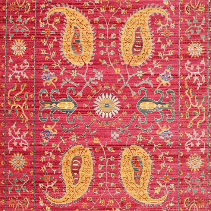 Machine Washable Traditional Red Rug, wshtr144