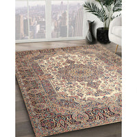 Traditional Chestnut Brown Medallion Rug, tr1450