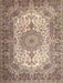 Machine Washable Traditional Chestnut Brown Rug, wshtr1450