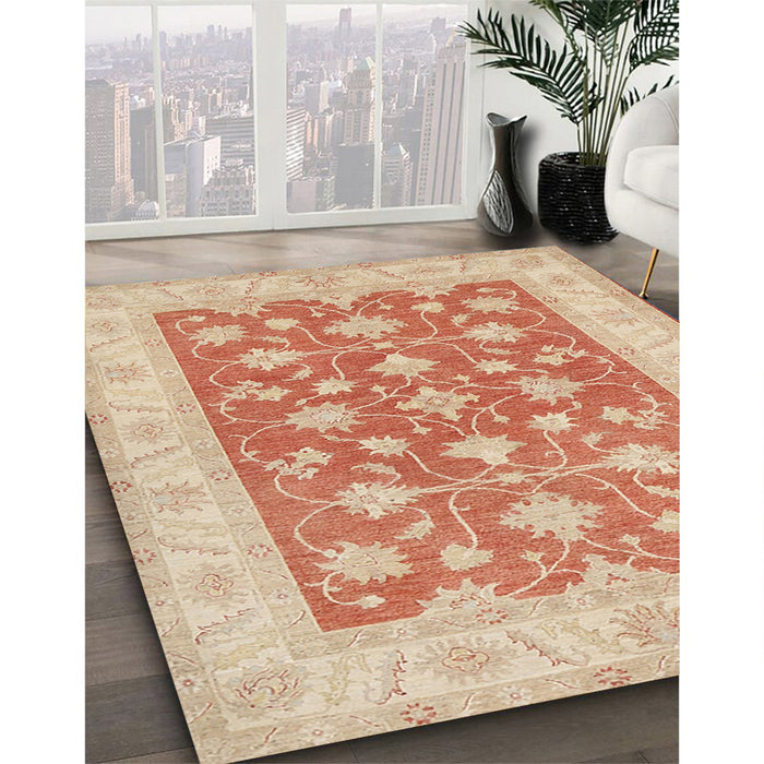 Traditional Brown Oriental Rug in Family Room, tr1452
