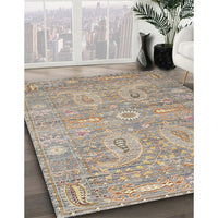 Traditional Dark Almond Brown Persian Rug, tr145