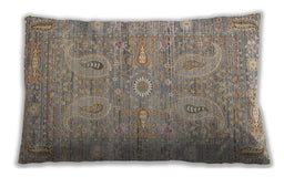 Traditional Classic Rectangular Dark Almond Brown Lumbar Throw Pillow, 13 inch by 19 inch, lbtr145