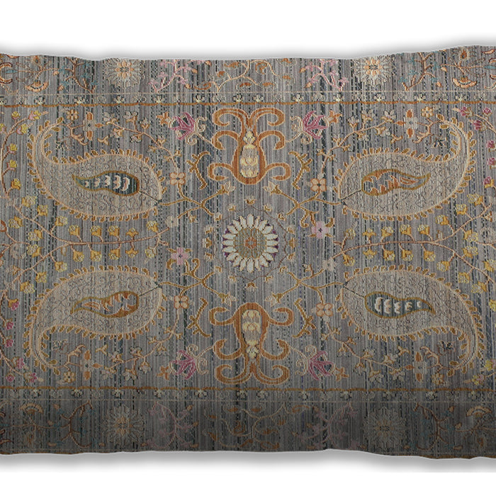 Traditional Classic Rectangular Dark Almond Brown Lumbar Throw Pillow, 13 inch by 19 inch, lbtr145