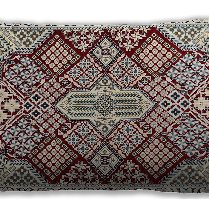 Traditional Classic Rectangular Sepia Brown Lumbar Throw Pillow, 13 inch by 19 inch, lbtr1460
