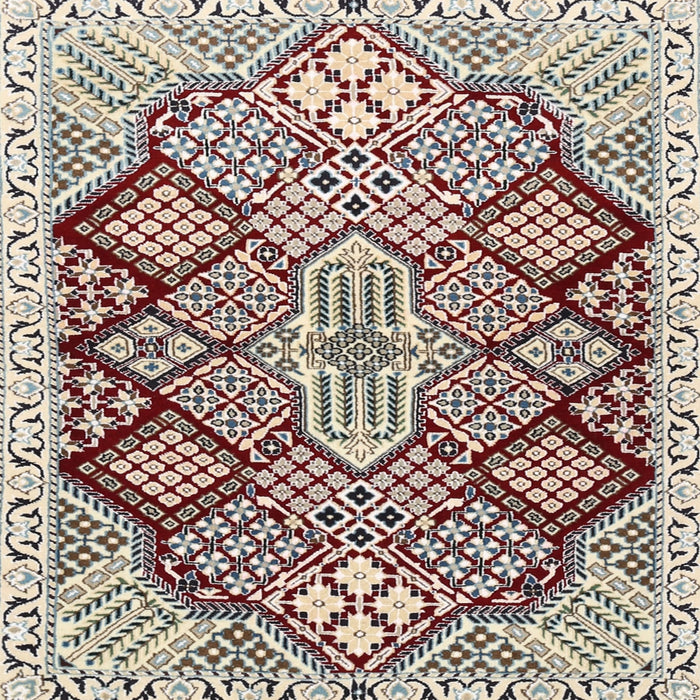 Square Traditional Reddish Brown Persian Rug, tr1460