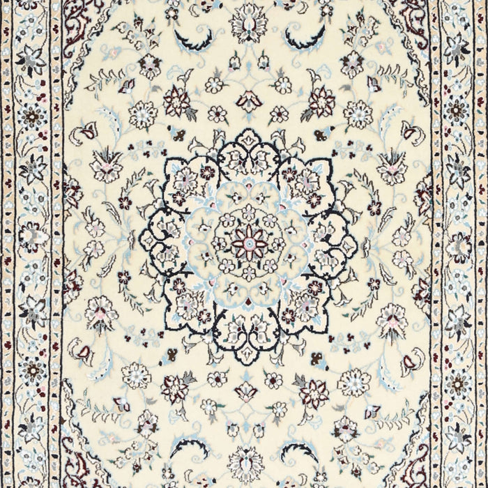 Traditional Champagne Beige Medallion Rug, tr1464