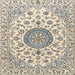 Square Traditional Vanilla Gold Medallion Rug, tr1465