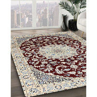 Traditional Reddish Brown Medallion Rug, tr1467