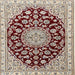 Square Traditional Desert Sand Beige Medallion Rug, tr1468