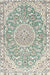 Traditional Camouflage Green Medallion Rug, tr1471