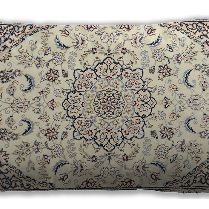 Traditional Classic Rectangular Peach Beige Lumbar Throw Pillow, 13 inch by 19 inch, lbtr1472