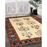 Traditional Brown Gold Persian Rug, tr1474