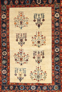 Machine Washable Traditional Brown Gold Rug, wshtr1474