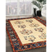 Traditional Brown Gold Persian Rug in Family Room, tr1474