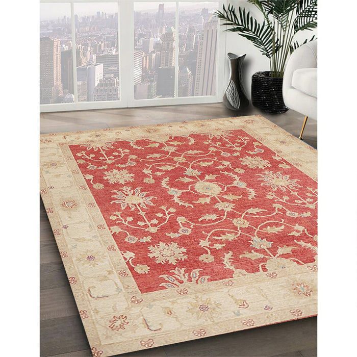 Traditional Brown Oriental Rug in Family Room, tr1476