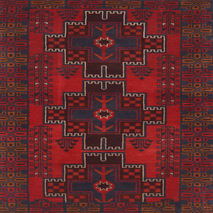 Square Traditional Bakers Brown Persian Rug, tr1478