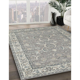 Machine Washable Traditional Granite Gray Rug in a Family Room, wshtr147