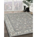 Machine Washable Traditional Granite Gray Rug in a Family Room, wshtr147