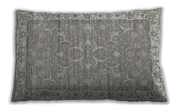 Traditional Classic Rectangular Granite Gray Lumbar Throw Pillow, 13 inch by 19 inch, lbtr147