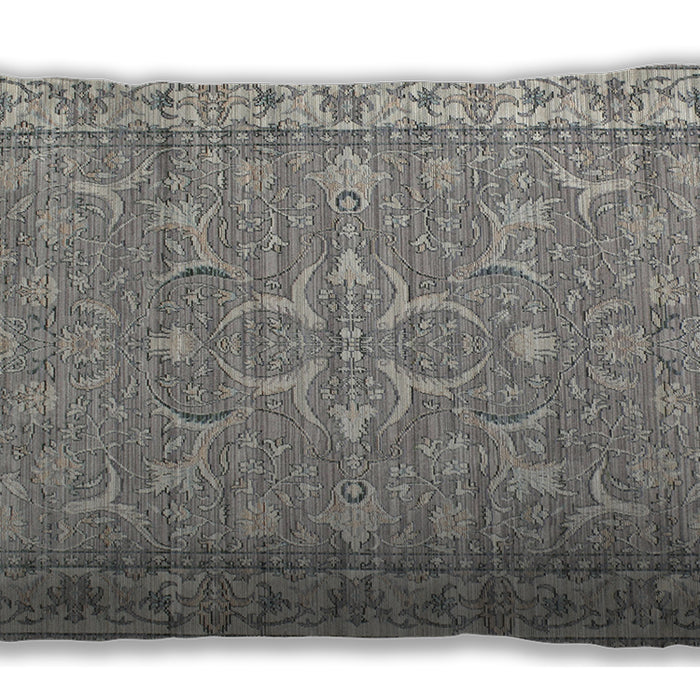 Traditional Classic Rectangular Granite Gray Lumbar Throw Pillow, 13 inch by 19 inch, lbtr147