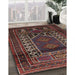 Traditional Brown Persian Rug in Family Room, tr1481