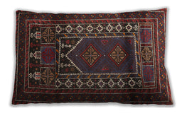 Traditional Classic Rectangular Brown Lumbar Throw Pillow, 13 inch by 19 inch, lbtr1481