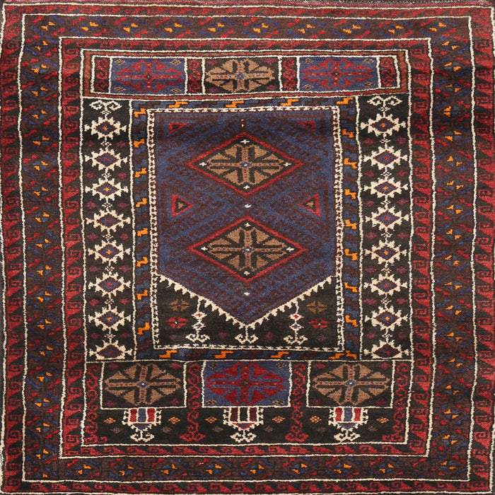 Square Traditional Brown Persian Rug, tr1481