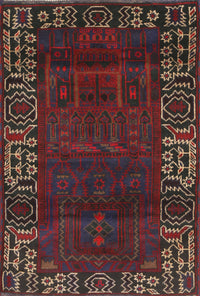 Machine Washable Traditional Saffron Red Rug, wshtr1483