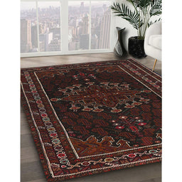 Traditional Red Persian Rug in Family Room, tr1484