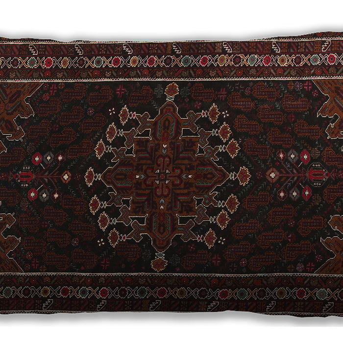 Traditional Classic Rectangular Red Lumbar Throw Pillow, 13 inch by 19 inch, lbtr1484