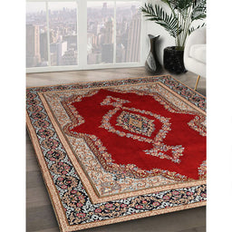 Traditional Red Persian Rug in Family Room, tr1486