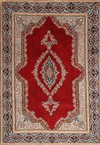 Machine Washable Traditional Tomato Red Rug, wshtr1486