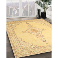 Traditional Chrome Gold Yellow Persian Rug, tr1487