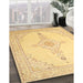 Traditional Chrome Gold Yellow Persian Rug in Family Room, tr1487