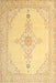 Traditional Chrome Gold Yellow Persian Rug, tr1487