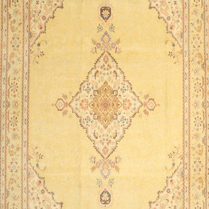 Traditional Chrome Gold Yellow Persian Rug, tr1487