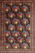 Traditional Dark Almond Brown Persian Rug, tr1488