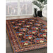 Machine Washable Traditional Dark Almond Brown Rug in a Family Room, wshtr1488