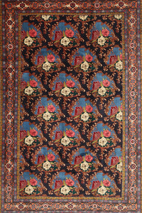 Machine Washable Traditional Dark Almond Brown Rug, wshtr1488