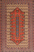 Machine Washable Traditional Tomato Red Rug, wshtr1489