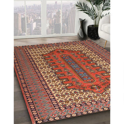 Traditional Red Persian Rug in Family Room, tr1489
