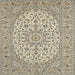 Square Traditional Brown Medallion Rug, tr148