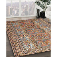Traditional Dark Sienna Brown Persian Rug, tr1491
