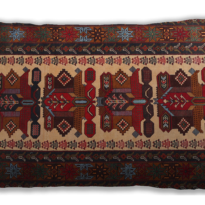 Traditional Classic Rectangular Saffron Red Lumbar Throw Pillow, 13 inch by 19 inch, lbtr1492